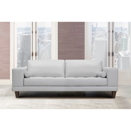 Armen Living Wynne Genuine Leather Contemporary Sofa