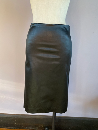 Vintage Jean Paul Gaultier Femme Satin Zipper Pencil Skirt Size 8. Perfect Condition