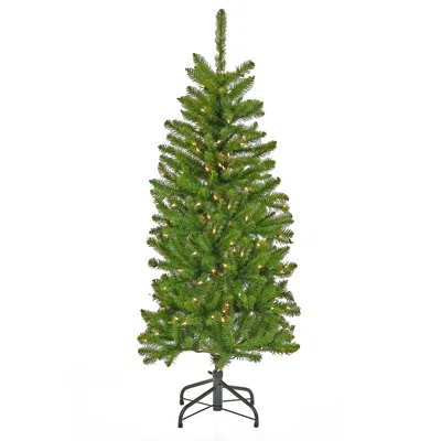4 1/2' Kingswood Fir Pencil Slim Hinged Tree With 150 Clear Lights