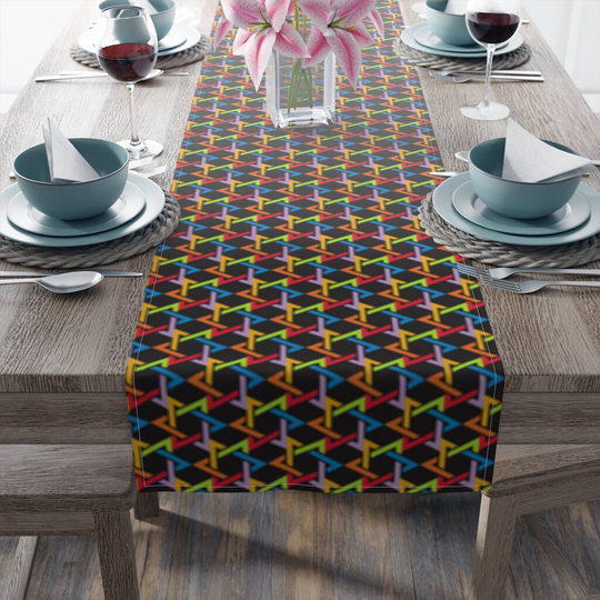 star Of David Table Runner/Bat Mitzvah Decor, Custom Jewish Celebration Tablecloths & Runners, Tableware - Judaica