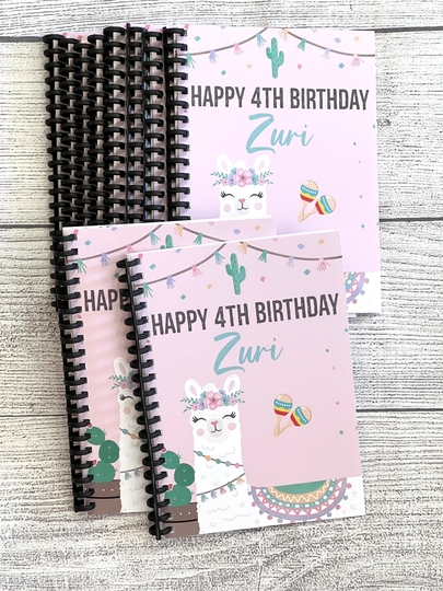 Llama Kids Coloring Books Birthday Favors-Personalized-Cactus Crayons -Llama Birthday Party -stickers-Birthday Package-Llama