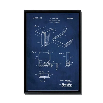 'Measuring Tape Patent' Framed Graphic Art Print on Canvas