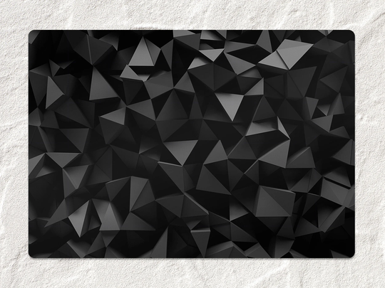 Abstraction Triangles Chair Mat, Black Protective Gray Splat Abstract Vinyl Floor Flooring, Gift Idea