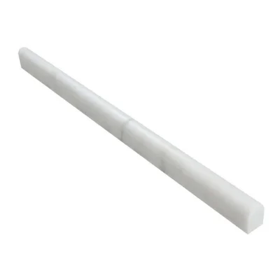 12" x 0.5" Honed Marble Pencil Liner Tile Trim