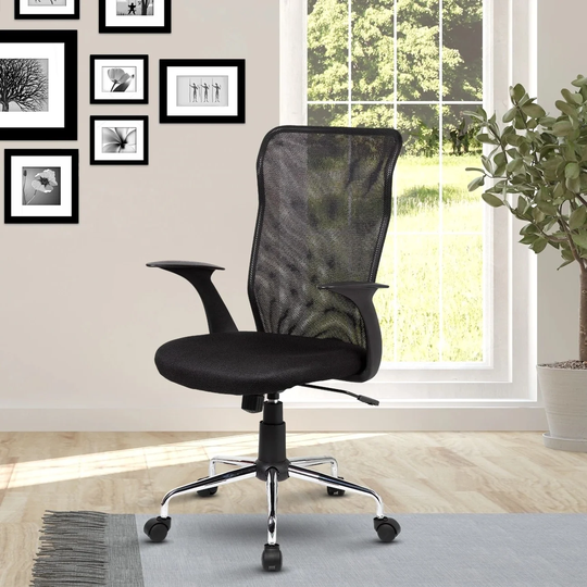 Modern Designs Assistant Black Medium Back Mesh Office Chair