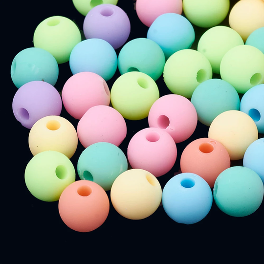 10mm 8mm Pastel Colorful Beads For Jewelry Making Bubblegum Color Round Kid Bead Bracelet Jewelry Supplies Finding