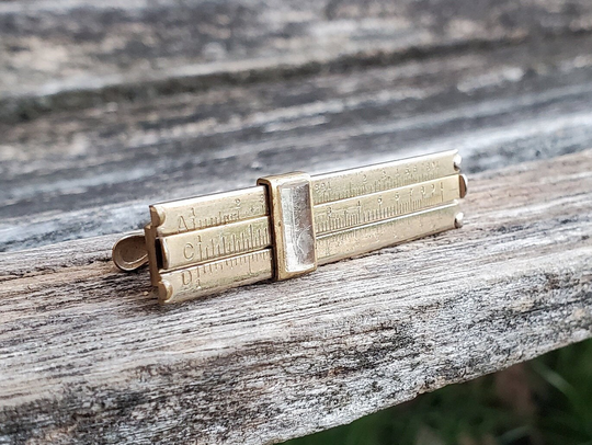 Vintage Slide Rule Tie Clip. Gift For Groomsmen, Groom, Dad, Wedding, Anniversary, Christmas, Birthday, Father's Day