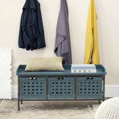 Noah Solid Wood Drawer Storage Bench