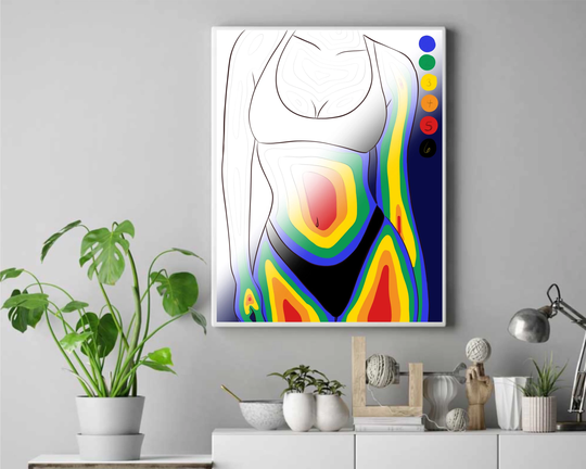Thermal Gradient Pre Drawn Outline Diy Stretched Canvas Panel For Adults Teens Paint Party Lady Hats & Sip Wholesale Bulk