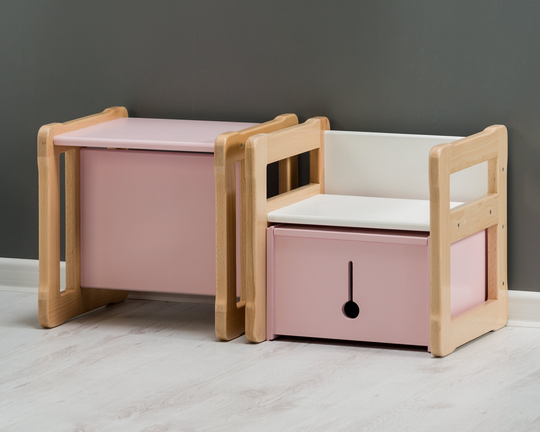 Two Chairs & A Small Box Set Montessori Based Multifunctional Items Christmas Gift