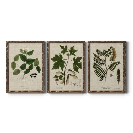 Linen & Leaves I-Premium Framed Canvas - Ready to Hang - Multi-Color