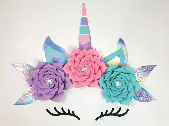 Large Unicorn Backdrop For Party, Wall Decor Girl's Room & Nursery in Pink, Teal Purple