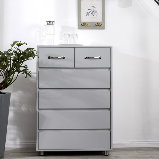 Cabinet,Six Drawers,Side Table,Storage,Multi-Scene Applicable,Grey
