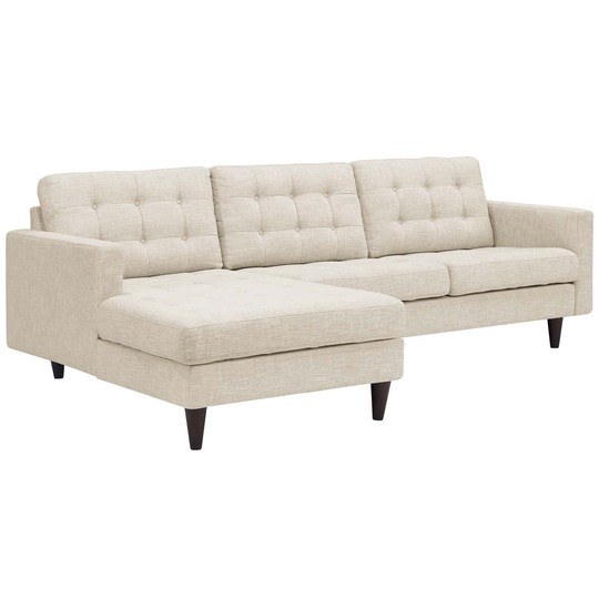Empress Left-Facing Upholstered Sectional Sofa