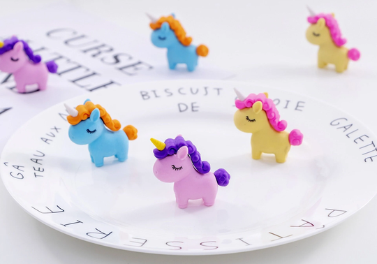 Unicorn Erasers - Colorful Erasers, Cute Pencil Novelty Gifts, Children's Stationary, Small Kid's