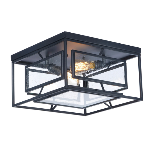 Era 2-Light Ceiling Lamp - Black