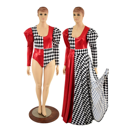 Queen Of Cards Romper & Breakaway Skirt Set Emk 157702