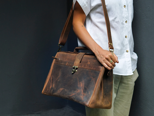 Doctors Bag For Business Travel Large Leather Office