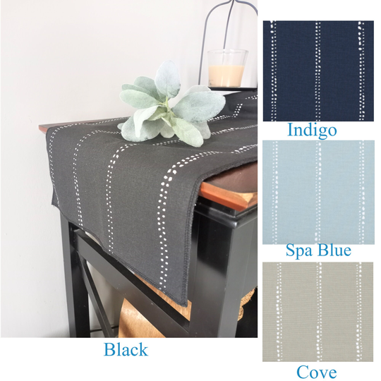 Black Table Runner, Scarf Choose Your Length