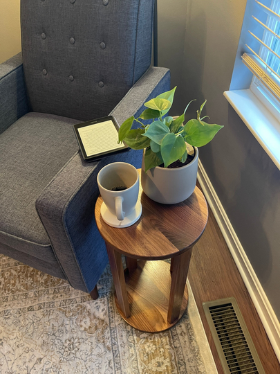 Martha Side Table, Pillar Hardwood Skinny Wood Table With Legs, Harwood Furniture