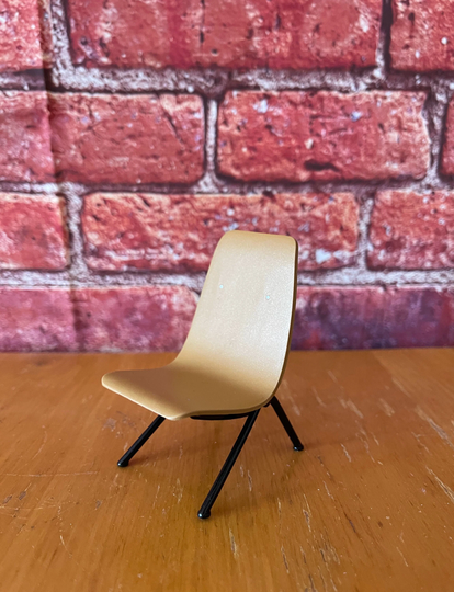 Miniature 112 Scale Prouve Antony Chair - Design Interior Collection Mid Century Modern Mcm Mini Chair, Beige