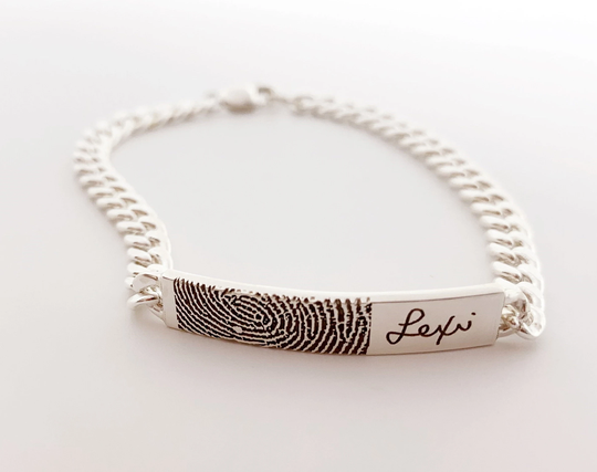 Men's Hand Chain/Personalized Fingerprint Bracelets/Custom Handwriting Bracelets/Gift For Him/Custom Name Bracelets/Men's Chain
