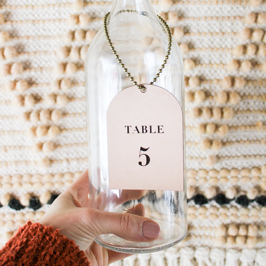 Table Numbers | Wedding Modern Leather Number Boho Decor Arched Number