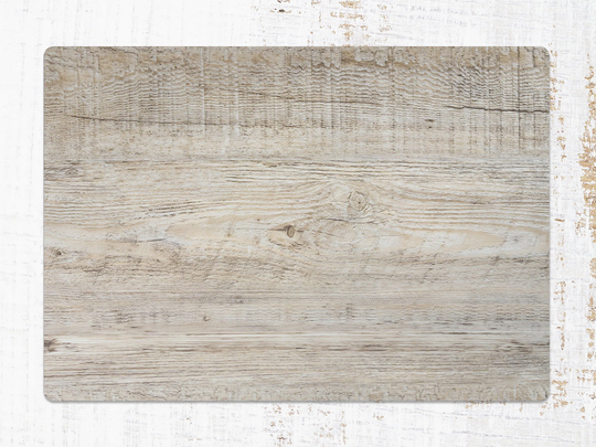 Gray Wood Chair Mat, White Splat Beige Vinyl Floor Plank Protective Pad, Decorative Gift Idea, Splash Mat