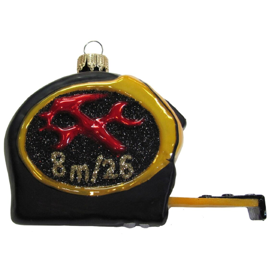 Measuring Tape Handyman Carpenter Tool Christmas Holiday Ornament - Black