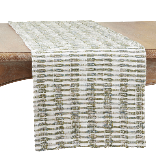 Table Runner With Woven Line Design