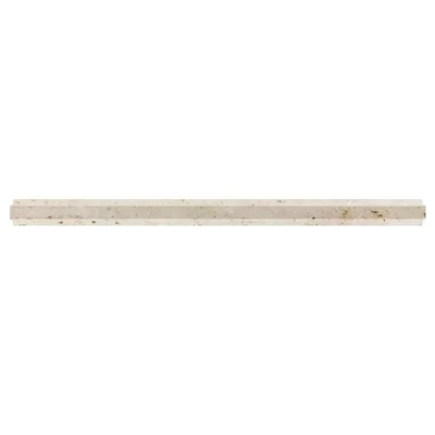 12" x 0.8" Polished Marble Pencil Liner Tile Trim in Beige