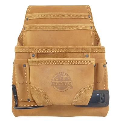 10-Pocket Oil Tanned Nail Tool Pouch