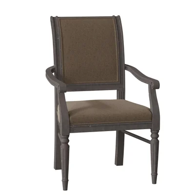 Delano Upholstered King Louis Back Arm Chair