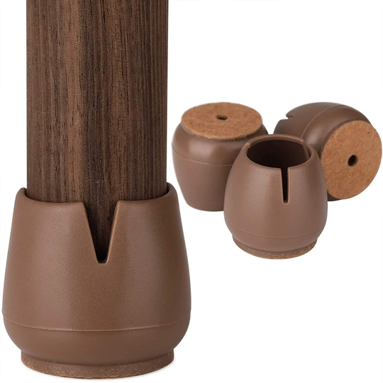 24Pcs Chair Foot Cover Thickened Wear-Resistant Protective Mute Solid Wood Floor Stool Leg Corner Table Pad