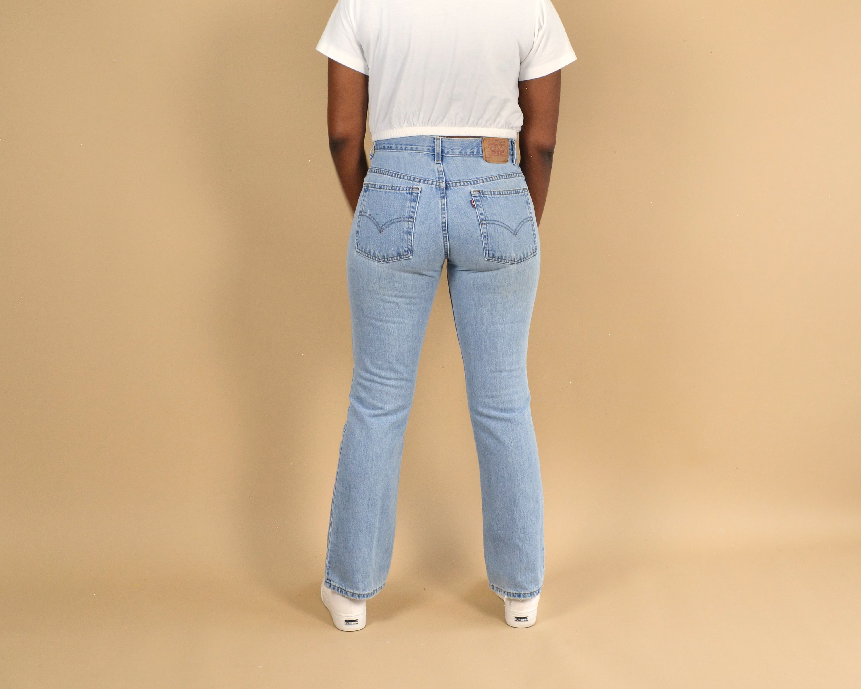 Levi's 515 Lower Rise Boot Cut Light Wash Vintage Jeans