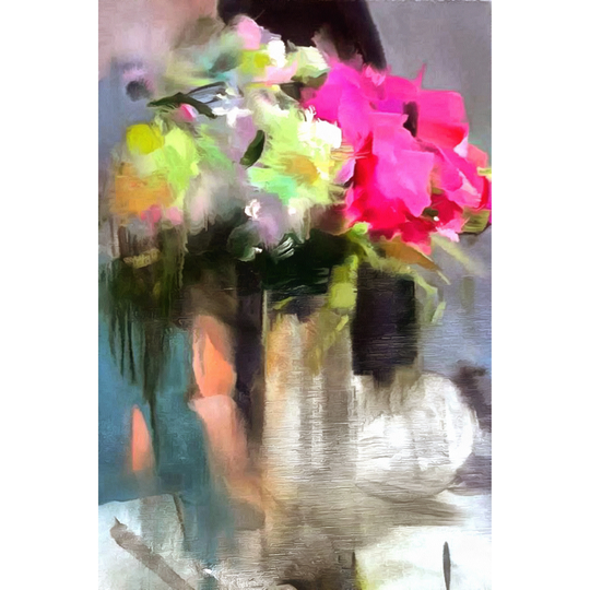 Fine Art Studio Colorful Peony Arrangement by R. Bolokofsky