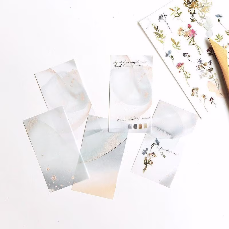 Mu Lifestyle Tracing Dyeing Paper, Decorative Vellum Scrapbook Background Material, Junk Journal