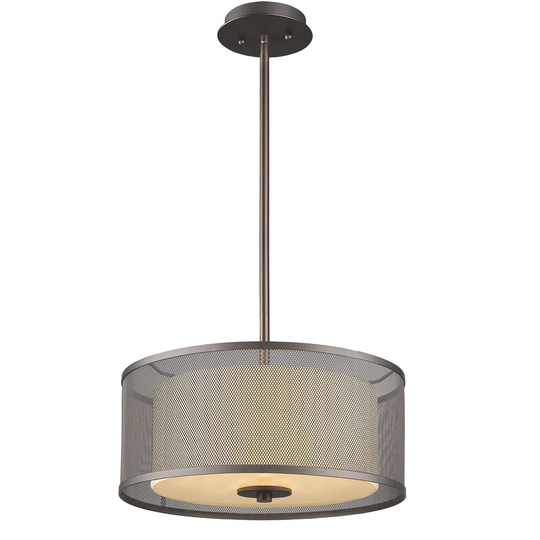Transitional 3-light Oil Rubbed Bronze Pendant