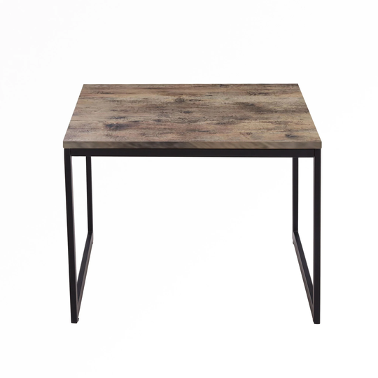Square Coffee Table Accent Center Table with Metal Frame