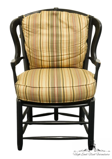 Highland House Black Painted Contemporary Modern Accent Arm Chair