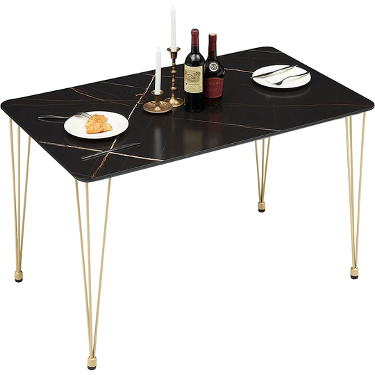 ivinta Modern Wood Rectangle White Dining Table for 4/6 Dining Room,computer desk and conference table. - 48''X30''x29''