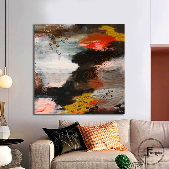 Abstract Canvas Paintings Large Colored Wall Art Modern Painting For Living Room Abstract Art Pop