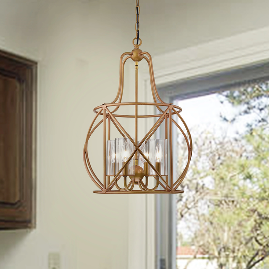 Athos 4-Light Schoolhouse Pendant