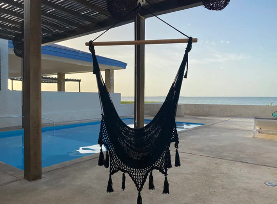 Boho Chair Hammocks 100% Cotton Hammock Hand Made Fair Trade Boutique Indoor