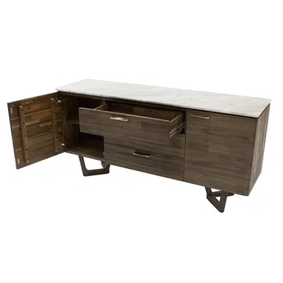 Dathel 65" Wide 3 Drawer Mango Solid Wood Sideboard