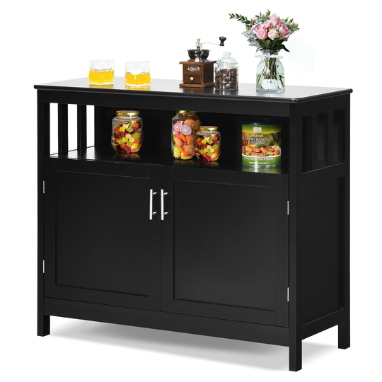 Costway Kitchen Buffet Server Sideboard Storage Cabinet w/2 Doors & - See details