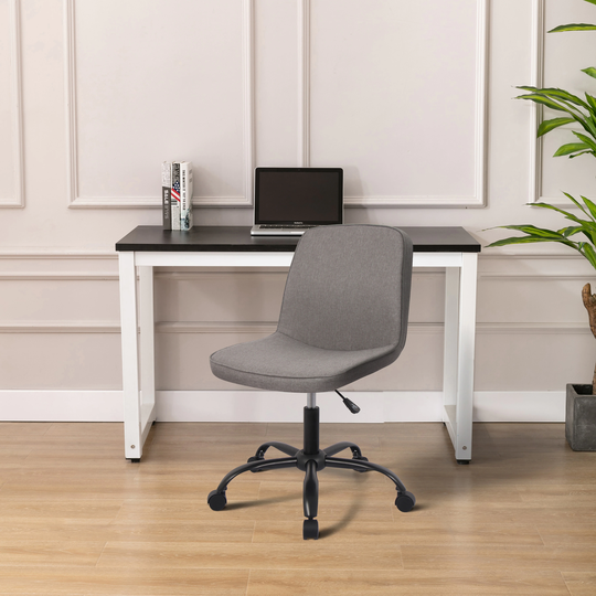 WOVENBYRD Modern Armless Adjustable Rolling Home Office Chair