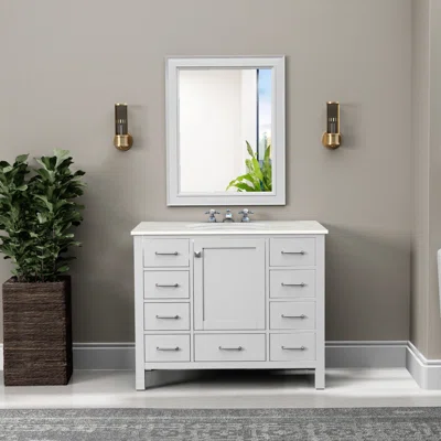 Nantucket Nantucket42" Solid Wood Bathroom Vanity with Durable Quartz Top