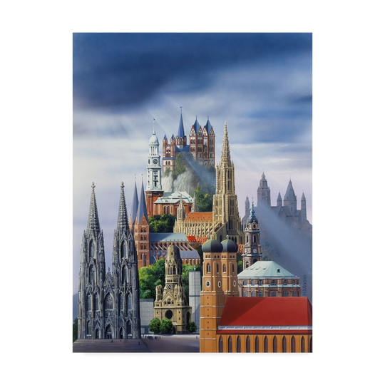 Harro Maass 'German Cathedrals' Canvas Art - Multi-color