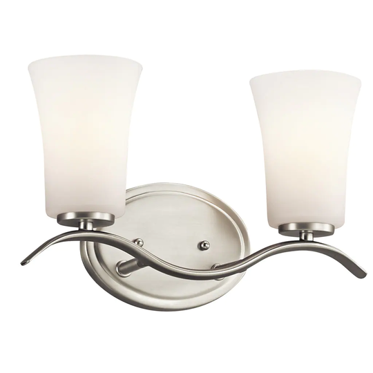 Kichler Lighting Armida Collection 2-light Brushed Nickel Bath/Vanity Light